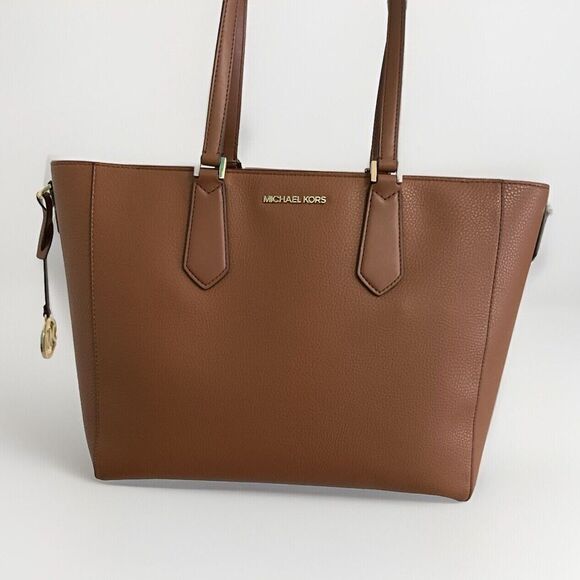 Michael Kors Maisie Large Pebbled Leather 3-in-1 Tote Bag Brown NWT - Picture 3 of 13